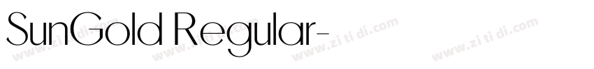 SunGold Regular字体转换